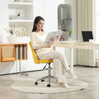 Vinsetto Armless Swivel Computer Desk Chair - Yellow-Adjustable seat height to fit your desk and sitting style