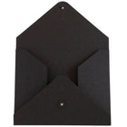 JAM Paper Kraft Button and String Tie Portfolio Medium - 9 1/2 x 12 x 1/4 - Black Recycled-Sizes: 9 1/2" x 12" x 1/4"