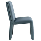 Modway Emory Upholstered Performance Velvet Dining Side Chair - Cadet Blue-Arrives Fully Assembled