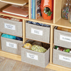 Guidecraft EdQ Essentials 30" Shelves and 10 Bin Storage Unit - Natural-Single-sided storage unit divided into various cubbies