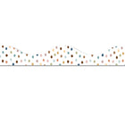 Ashley Productions Magnetic Scallop Border - Everyone is Welcome Painted Dots - 12'/Pack - 6 Pack-Each piece measures 1" tall by 12" wide