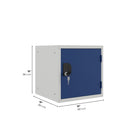 Ceha Canada 15" Cube locker - Blue-SECURE CYLINDER LOCK: Includes a reliable cylinder lock with 2 keys for added security