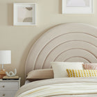 Modway Solana Arched Performance Velvet Queen Headboard - Almond-Dense Foam Padding