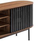 Modway Fortitude 71" TV Stand - Walnut Black-9