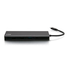 C2G - Station d’accueil USB-C 9-en-1 à double écran avec alimentation de 60 W - Noir-Supporte jusqu’à 60W de puissance pour garder votre portable chargé