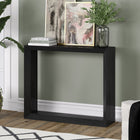 Hudson&Canal Osmond 36"W Console Table - Black Grain-Finished in wood-look black grain