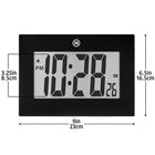 Marathon Large Digital Clock - 3.25" Digits - Black (CL030064BK)-Integrated keyholes on the back of the clock make it easy to mount on the wall, and it also features a fold-out stand for desktop use