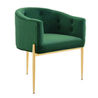 Modway Savour Tufted Performance Velvet Accent Chair - Emerald-Tufted Accent Chair