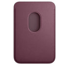 Apple FineWoven Wallet with MagSafe for iPhone - Mulberry-The wallet features strong built-in magnets that allow it to effortlessly snap into place on the back of your iPhone