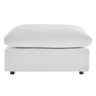 Modway Commix Down Filled Overstuffed Performance Velvet Ottoman - White-Assembly Required