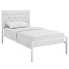 Modway Mia Vinyl Twin Bed - White -7