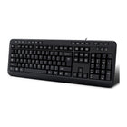 Adesso Multimedia USB Keyboard with Built-In Hub - Black-Quick access to media and function keys
