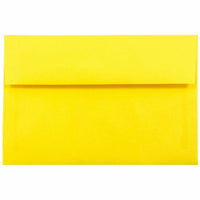 JAM Paper A10 Coloured Invitation Envelopes - 6 x 9.5 - Yellow Recycled - 50 Pack-These envelopes are perfect to use for sending invitations, greeting cards, RSVP's, thank you cards, gifts for birthdays, graduations, holidays and more