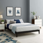 Modway Lodge Wood Full Platform Bed Frame - Cappuccino-Sturdy Mattress Foundation