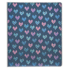 Staples 1" 3-Ring Binder - Pixelated Hearts-3 round ring closure