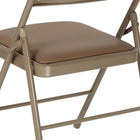 Flash Furniture – Chaise pliante en vinyle de série Hercules, double support, beige (HAF003DBGE)-Cadre en tube d'acier rond, 22 x 1,2 mm