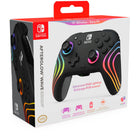 PDP Afterglow Wave Wireless Controller for Nintendo Switch - Black-Custom Lighting - Customize RGB Zones, Lighting Effects, Audio Settings