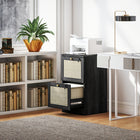 HOMCOM 2-Drawer Letter/A4 Lockable Filing Cabinet - Black-Compact design takes up little floor space
