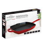 JS Gourmet 27cm Grilling pan - Cherry-27 cm ridged grilling surface