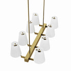 Modway - Enthrall 8-Lumière Lustre - Laiton en satin blanc-Ampoules non incluses