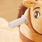 Qaba 6V Kids Electric Ride on Horse with Music - Brown-Handle control enables easy direction management 