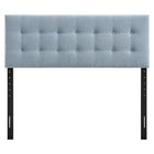 Modway Emily Fabric Upholstered Queen Size Headboard - Sky Blue-Seven Mounting Positions