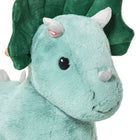 Qaba - Cheval à bascule en peluche sur rockers en bois - vert-Matériau : Peluche, peuplier, métal, coton PP 