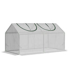 Outsunny - Serre tunnel portable 47 po L x 24 po l x 24 po H avec 2 fenêtres, structure en acier, bâche en PE- Serre avec une structure en tubes d’acier de haute qualité  
