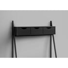 Monarch Specialties - 7330 Bureau 32 po L - Noir/Metal Noir-Beaucoup de rangement avec un long tiroir a coulisses de métal avec poignée intégrée et 3 tiroirs sur le dessus avec une étagère pour d'autres articles essentiels à portée de main