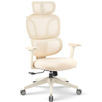 MotionGrey - Chaise de bureau ergonomique Mellow - Dossier en maille haute avec accoudoirs réglables - Beige-Confort réinventé - La chaise de bureau MotionGrey est conçue avec soin en plaçant votre confort au cœur de sa conception. Chaque élément est stratégiquement positionné pour améliorer l’expérience d’assise et redéfinir votre perception du confort dans un environnement de travail