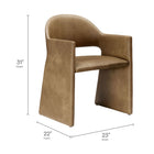 Modway Talia Vegan Leather Dining Armchair - Toast-Bentwood Frame