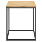 Modway Zora Square Wood and Metal Side Table - Oak-6