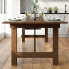 Flash Furniture - Table de ferme rectangulaire pliante de la série HERCULES, de 9 pi x 40 po, ancienne et rustique en pin massif-Tablier épais de 4 po sous le dessus