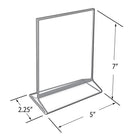 Azar Desktop/Countertop Top/Side Loading Acrylic Card Holder - Clear - 5 Pack (152799-SLV-5PK)-4
