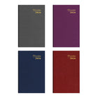 Brownline 2026 Traditional Weekly Pocket Planner - 4-3/4" x 3" - Assorted Colours - English-Assorted colours include Cool grey, Indigo, Grape and Red Colour choice not available for online orders