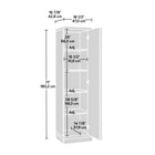 Sauder Merton Hall Storage Cabinet - White-8