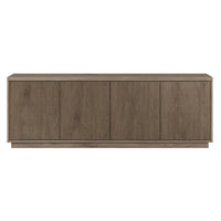 Hudson&Canal Hanson TV Stand for TV's up to 75" - Antiqued Grey Oak-A transitional design accommodates TVs up to 75" for your entertaining space