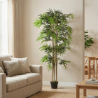 Outsunny - Arbre de bambou artificiel 6 pi en pot avec 1530 feuilles - vert-Entretien minimal requis 