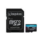 Kingston 256 GB microSDXC Canvas Go Plus Gen4 Card + Adapter-Superior transfer speeds up to 200MB/s1