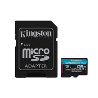 Kingston 256 GB microSDXC Canvas Go Plus Gen4 Card + Adapter-Superior transfer speeds up to 200MB/s1