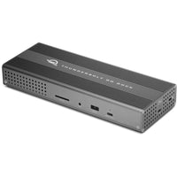 OWC 11-Port Thunderbolt Go Dock-Go easier: Built-in power supply eliminates heavy power brick hassle while enabling more workflows vs bus-powered docks
