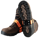 Impacto - Crampons Midcleat SC Versatile Design en acier, petits crampons à glace - Taille unique - Noir avec sangles orange - 1 paire-Crampons plus petits réglables et remplaçables pour éviter de creuser des taquets dans des trous plus petits
