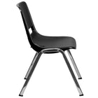 Flash Furniture HERCULES Series Black Ergonomic Shell Stack Chair with Chrome Frame & 18" Seat Height-Stack Quantity: 20