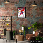 Cole Caufield Canadiens Action - Framed Canvas - 31" x 22"-Officially licensed by the NHL and NHLPA