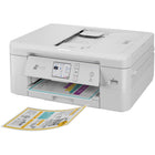 Brother Print & Cut MFC-J1800DW Wireless Color All-in-One Inkjet Printer with Automatic Paper Cutter - White-Increased productivity. With print speeds up to 17 ppm BK, duplex printing and automatic half letter size cutting, spend less time manually cutting and handling paper and more time doing