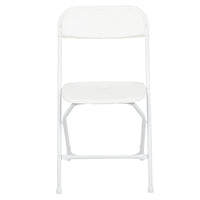Flash Furniture – Chaise pliante série HERCULES de qualité supérieure en plastique d’une capacité de 800 lb, blanc, 10/paquet-Ensemble de 10 chaises pliantes en plastique blanc