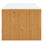 Modway Kinetic 49" Wall-Mount Office Desk - White Natural-Weight Capacity: 130 lbs.