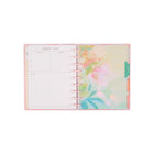The Happy Planner 2026–2027 Classic Disc Bound Dated Planner - 9-3/4" x 5-5/16" - Blurred Fleurs Coral-Includes 3 Bonus months, a bookmark, and stickers