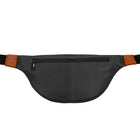 CHAMPS Onyx Collection Leather Waistpack - Black-Adjustable Buckle and strap