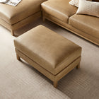 Modway Roscoe Vegan Leather Ottoman - Toast-Pocket Coil + Sinuous Springs